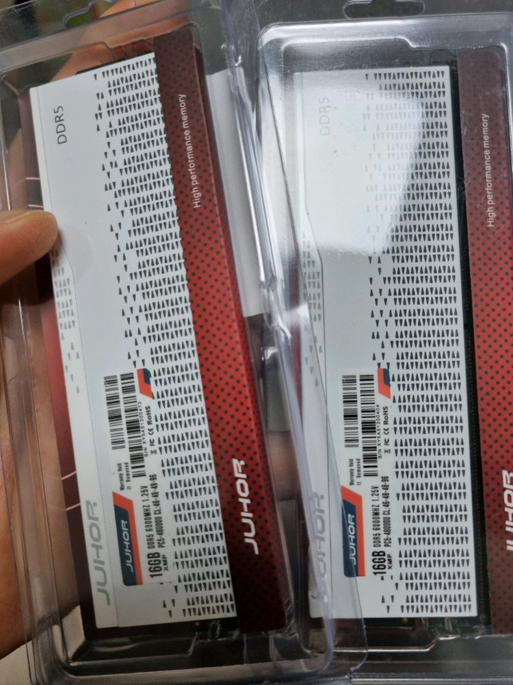 JUHOR DDR5 32GB(16*2) 6000Mhz CL46 화이트 메모리 램--0