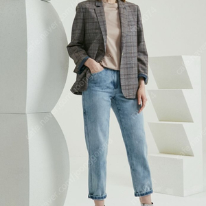 한섬 타임 봄 채크자켓