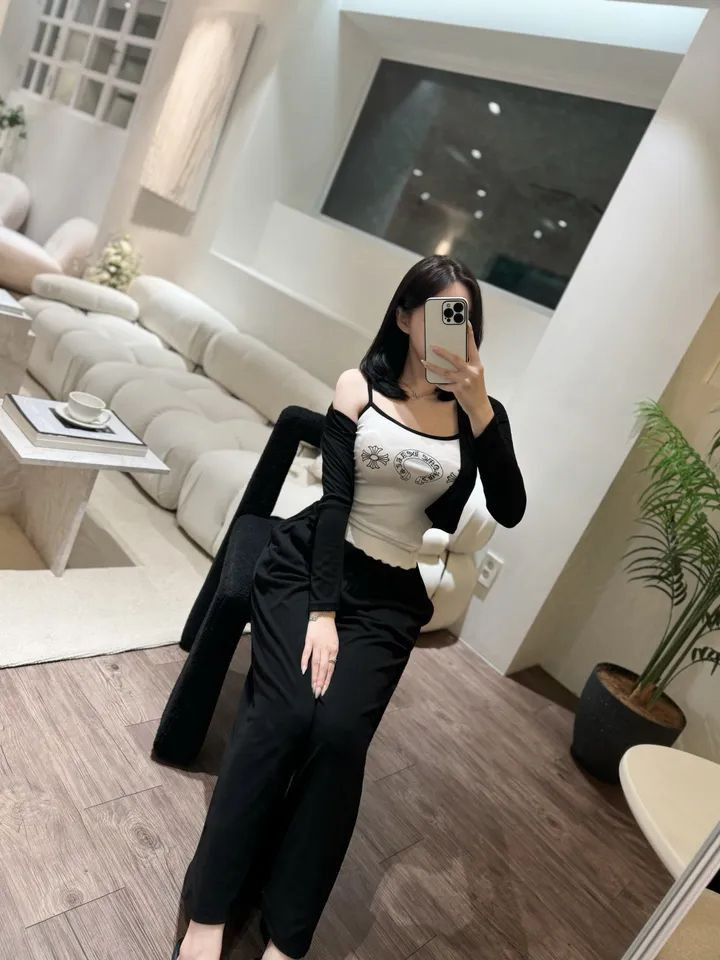 수입의류세트 쓰리피스 프린팅나시 가디건 팬츠 3pc--0