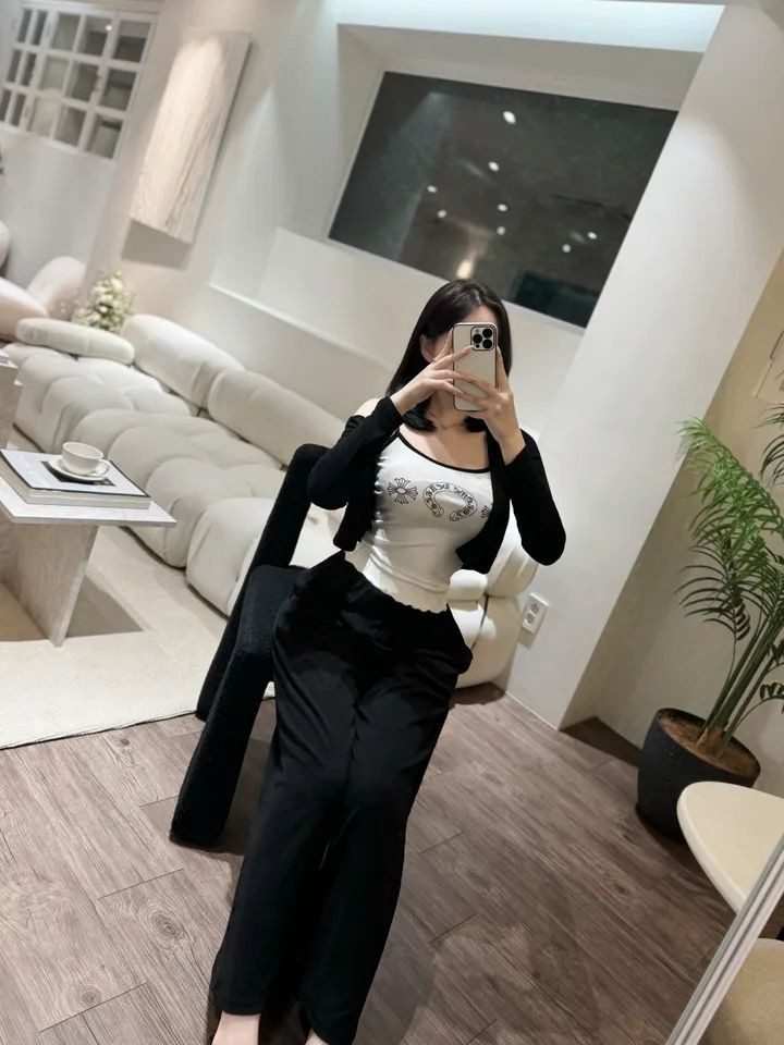 수입의류세트 쓰리피스 프린팅나시 가디건 팬츠 3pc--1