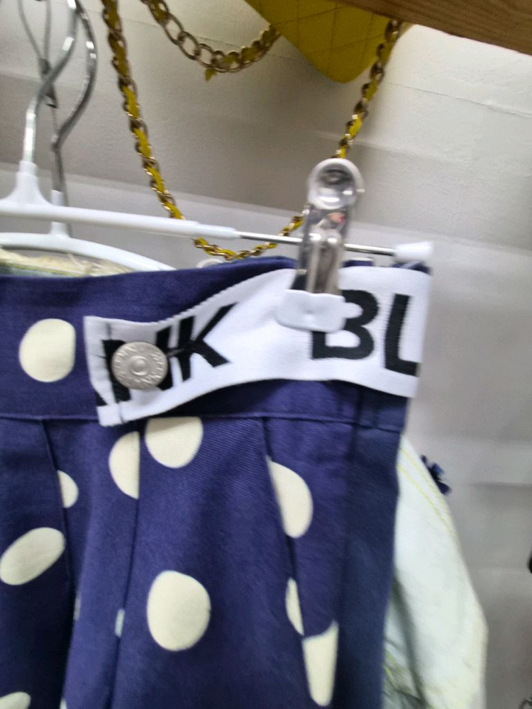 수입 핸드비즈 데님자켓.blank 도트 스트라이프 스커트--9