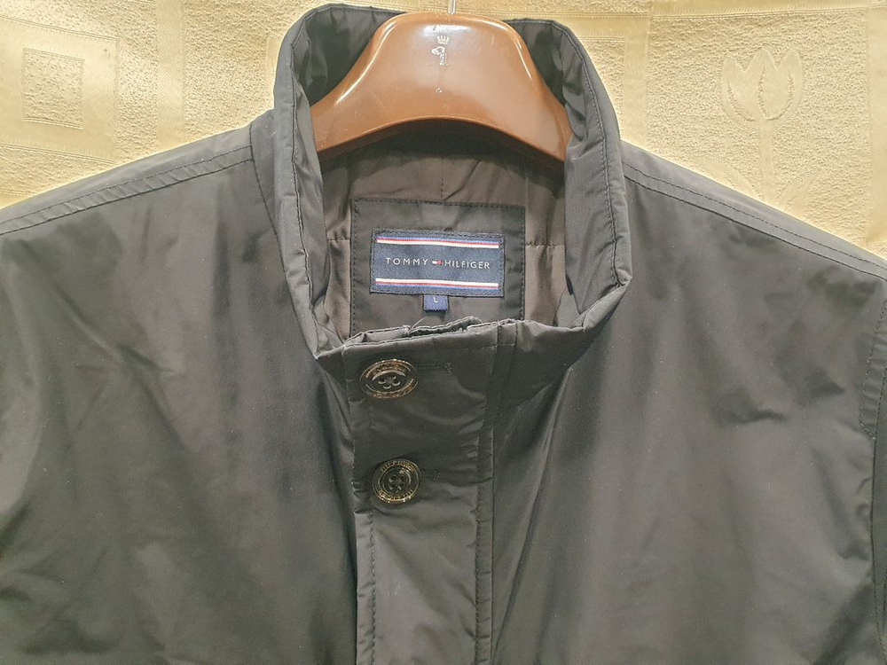 타미힐피거 남성 네이비 누빔 코트 L(100)--1