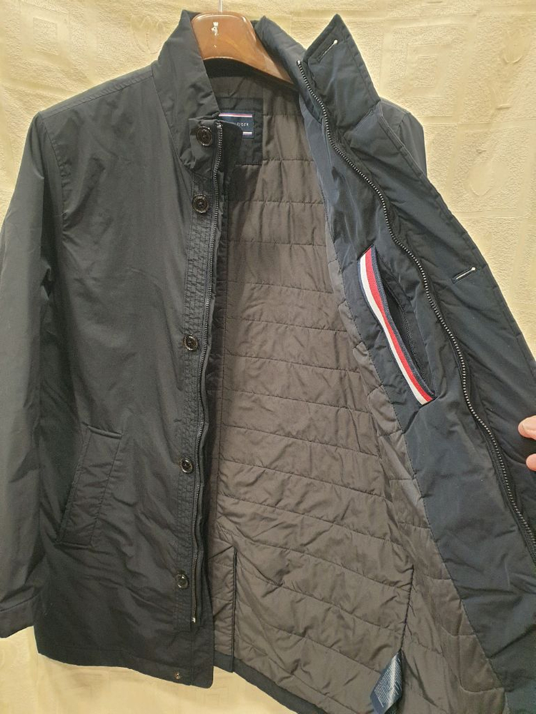 타미힐피거 남성 네이비 누빔 코트 L(100)--5