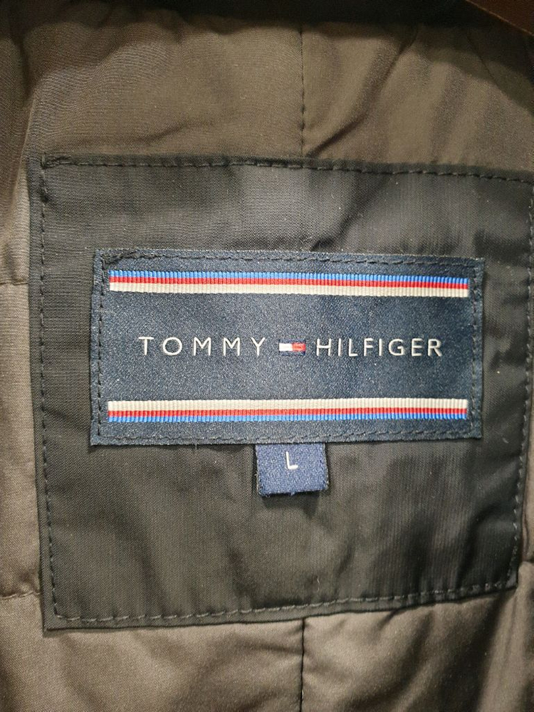 타미힐피거 남성 네이비 누빔 코트 L(100)--6