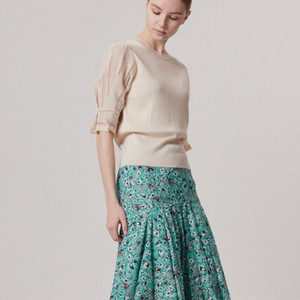 타임 time 레이스 슬리브 니트 탑 프리사이즈 정품 이미지