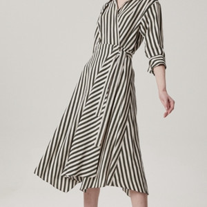 타임 time 스트라이프 셔츠 원피스 55 사이즈 정품 이미지