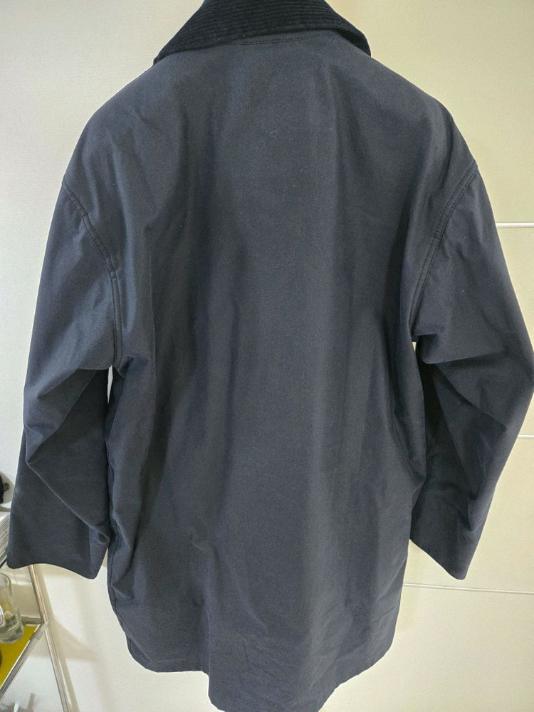 바버 Border 왁스 자켓 네이비 40--1