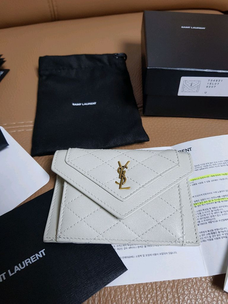 생로랑 gaby 가비 플랩 카드지갑--0