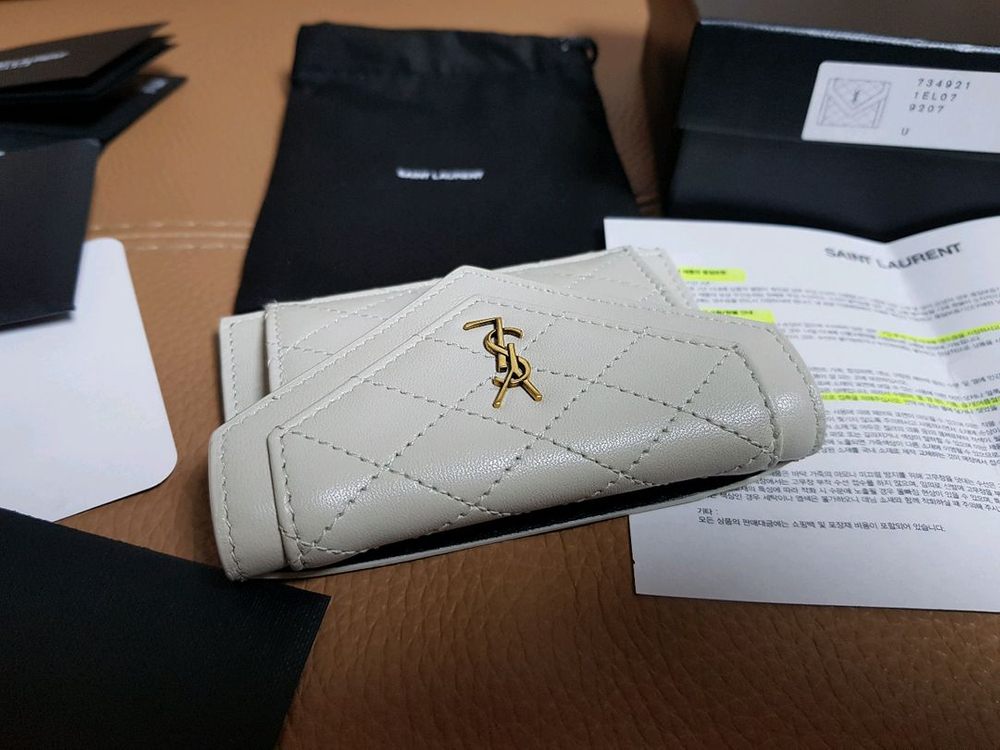 생로랑 gaby 가비 플랩 카드지갑--2