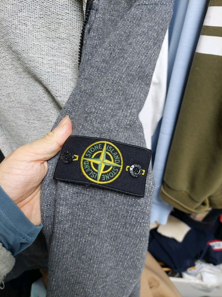 스톤아일랜드 니트 후드집업 그레이 L 이미지