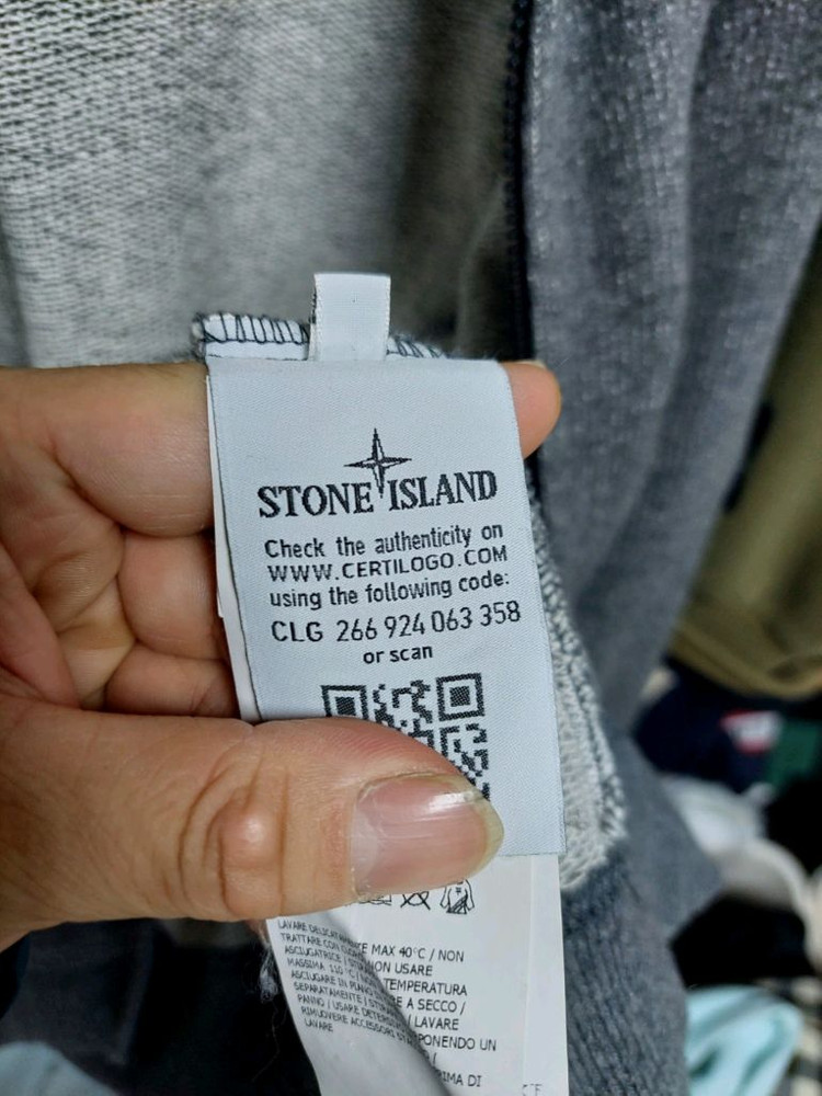 스톤아일랜드 니트 후드집업 그레이 L 이미지