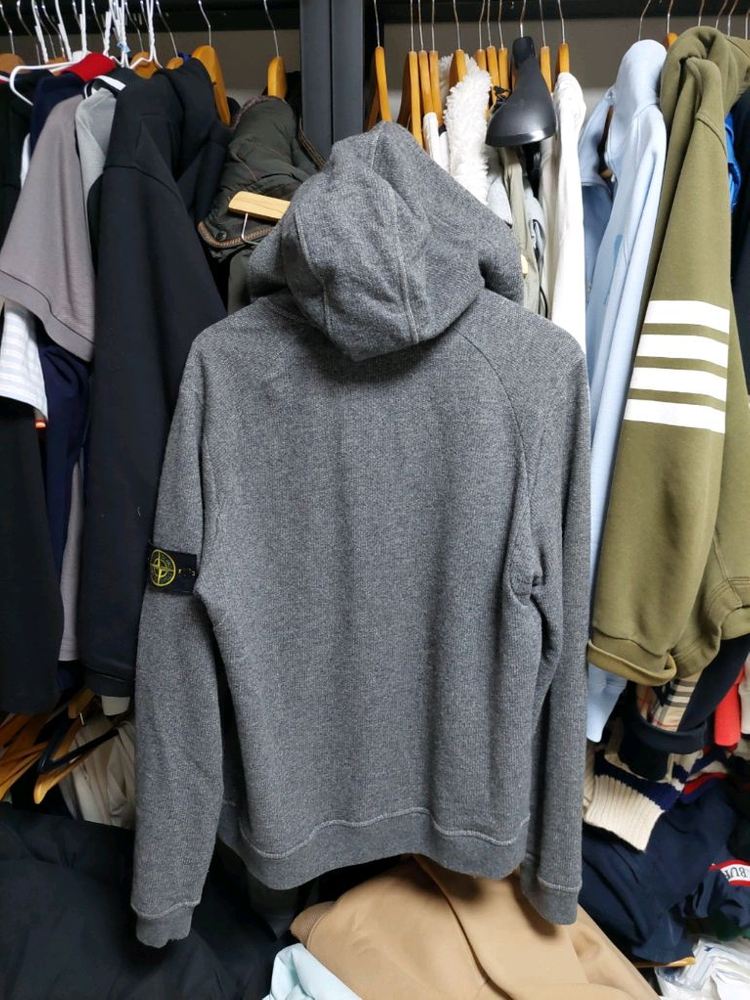 스톤아일랜드 니트 후드집업 그레이 L 이미지