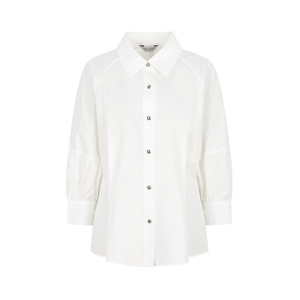 더아이잗(THE IZZAT) 퍼프소매 페플럼 블라우스 55 새상품