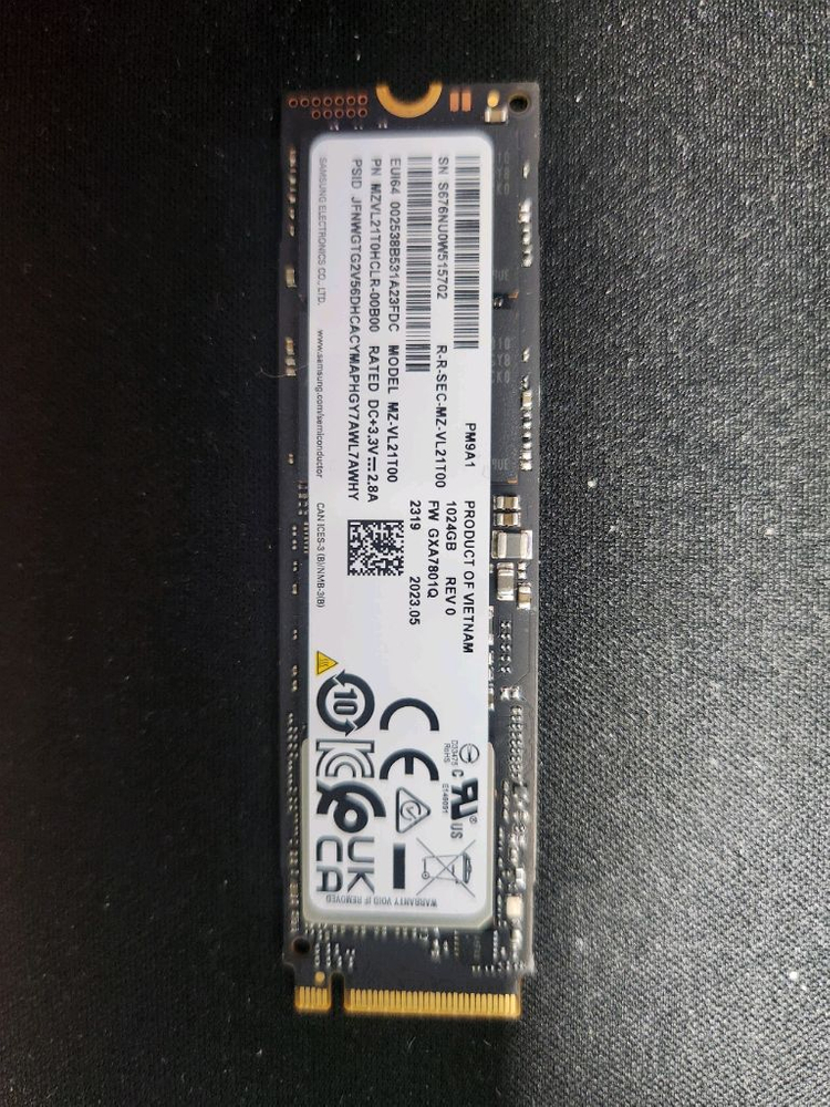삼성 PM9A1 1TB 팝니다--0