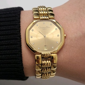 디올 금장 다이아11p 옥타곤 남성 시계 남자 팔찌 DIOR