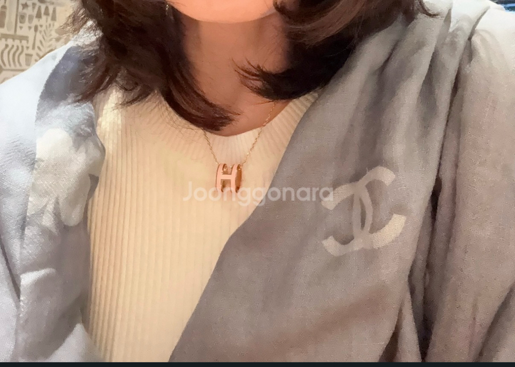 샤넬그라데이션캐시미어100%머풀러.정품--1