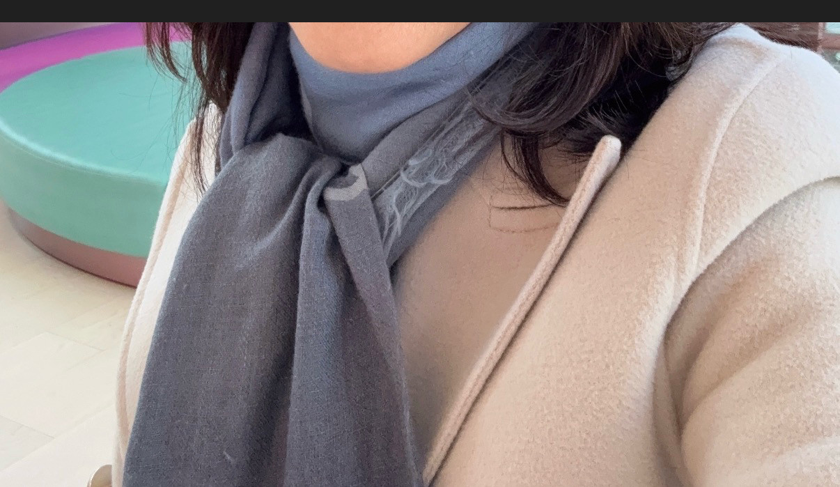 샤넬그라데이션캐시미어100%머풀러.정품--8