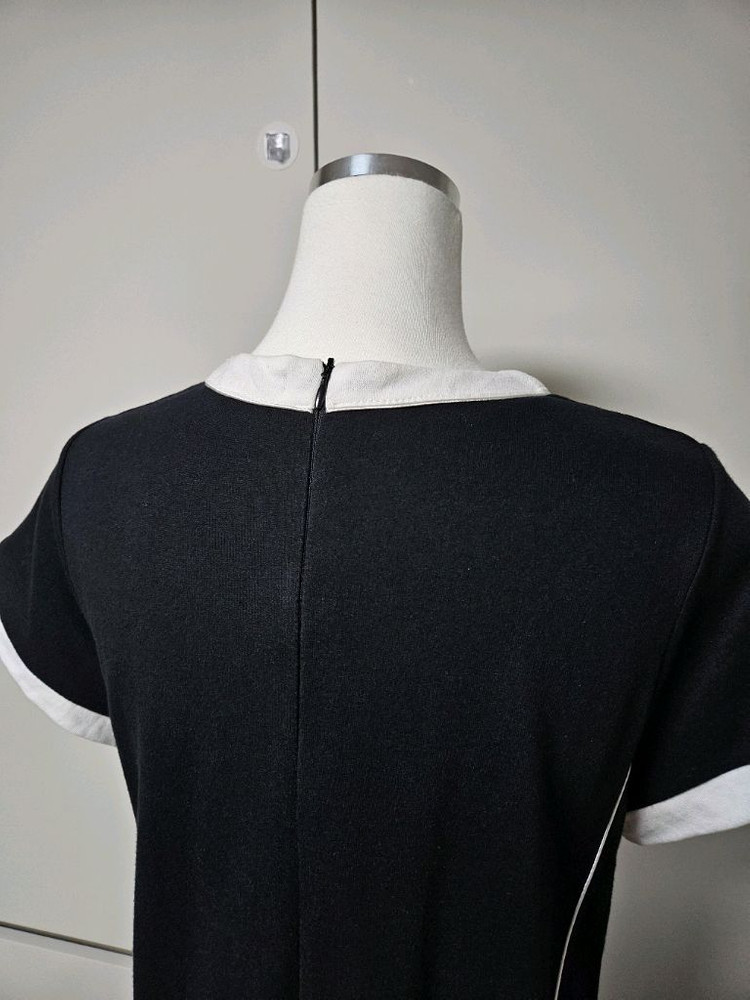 블랙 로고 트라이앵글 반팔 미니 캐쥬얼 원피스 [미착용] 이미지