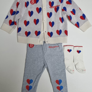 베베드피노 하트 베이비 가디건/레깅스/양말 100