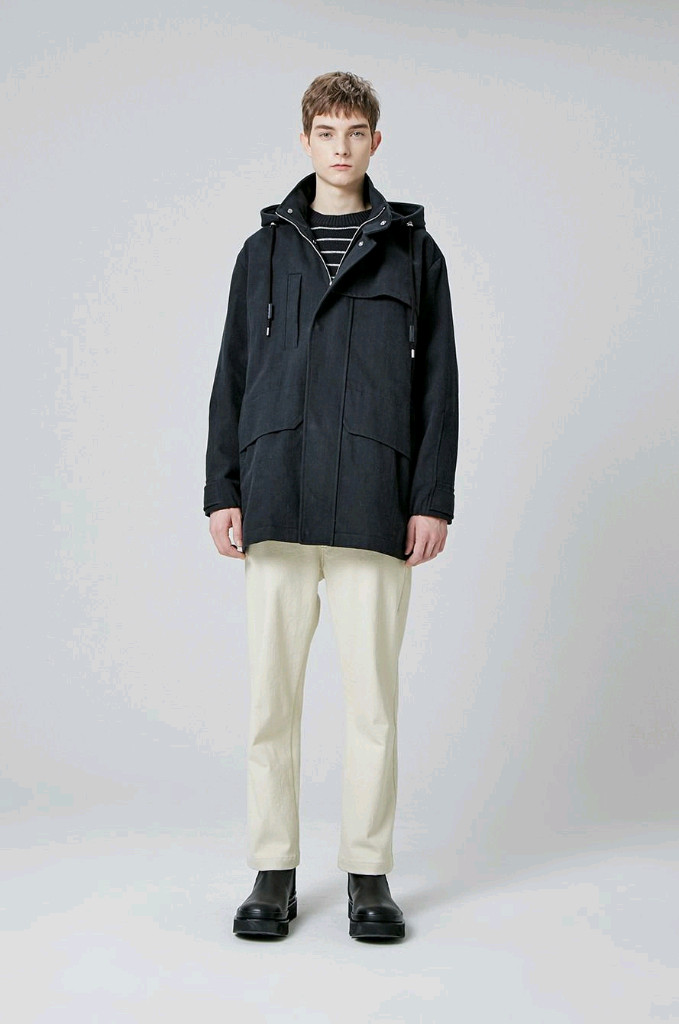 SYSTEM 한섬 시스템 남성 디테쳐블 블랙 오버핏 후드 자켓 코트 국내 105사이즈 판매합니다~!--3