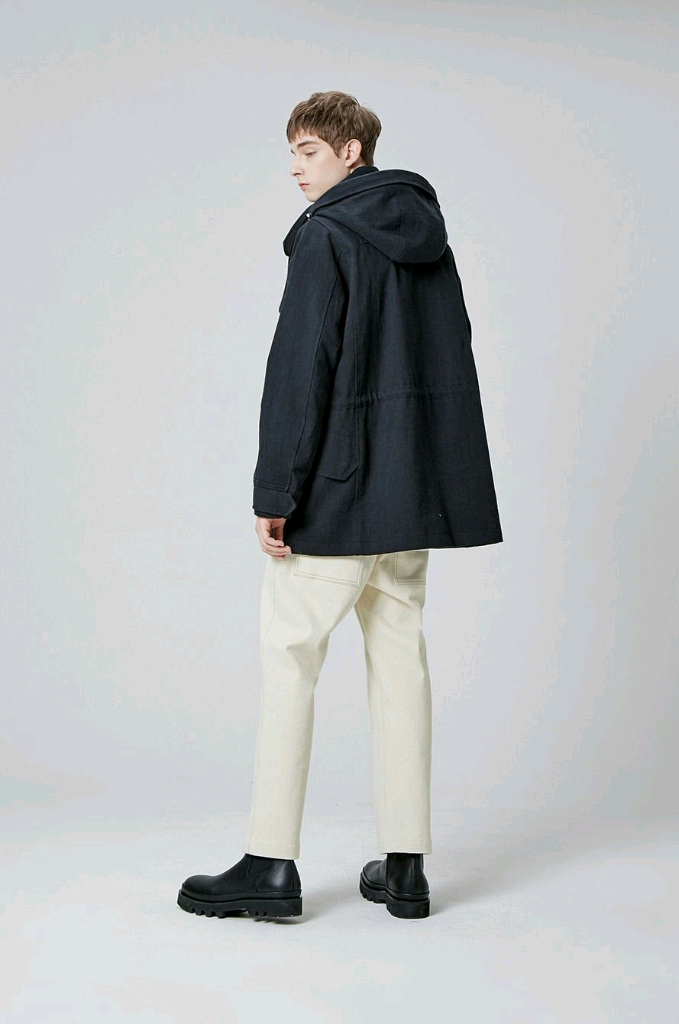SYSTEM 한섬 시스템 남성 디테쳐블 블랙 오버핏 후드 자켓 코트 국내 105사이즈 판매합니다~!--6