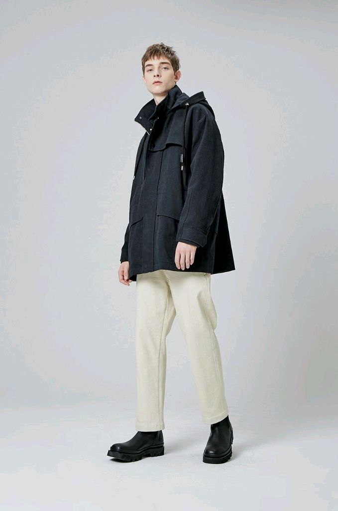 SYSTEM 한섬 시스템 남성 디테쳐블 블랙 오버핏 후드 자켓 코트 국내 105사이즈 판매합니다~!--9