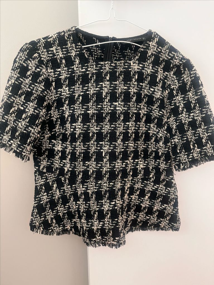 자라 ZARA 트위드 자켓 팝니다--3