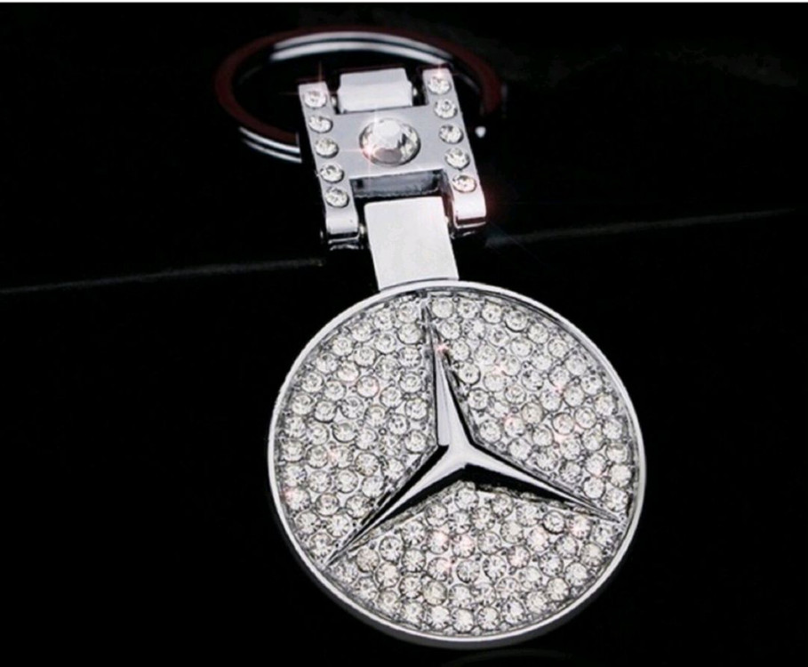 미사용 자동차 큐빅 키링 열쇠고리--0