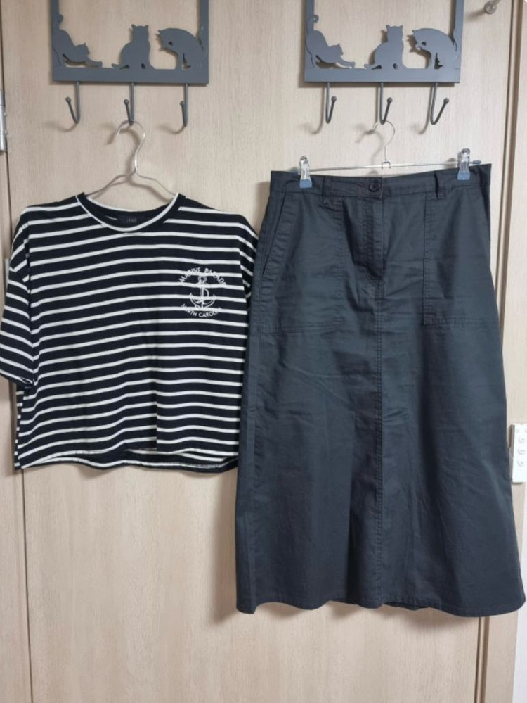 (새상품) 탑텐 A라인 코튼스커트 XL--0