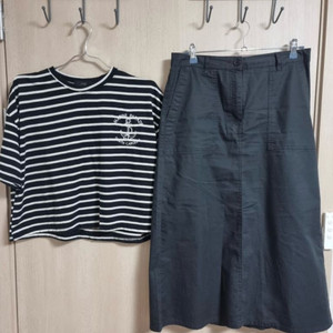 (새상품) 탑텐 A라인 코튼스커트 XL