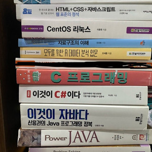 컴퓨터 프로그래밍 IT 개발 코딩 서적 모음 (자바, C, 파이썬 등)