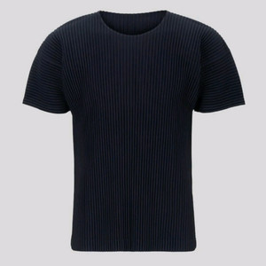 옴므플리세 베이직 라운드넥 셔츠 네이비