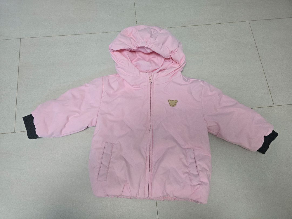 아가방 핑크 아기 패딩 점퍼 90--0