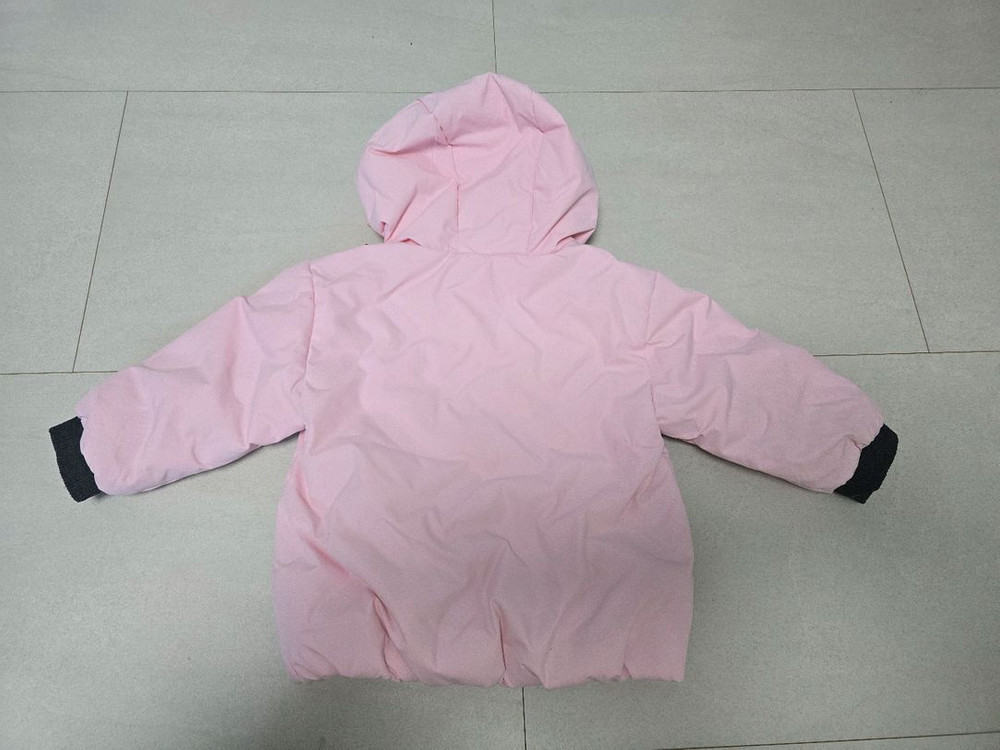 아가방 핑크 아기 패딩 점퍼 90--2
