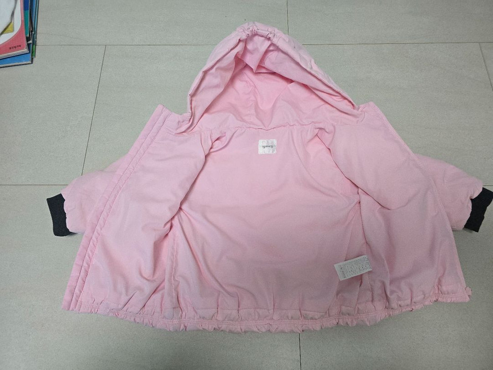 아가방 핑크 아기 패딩 점퍼 90--4