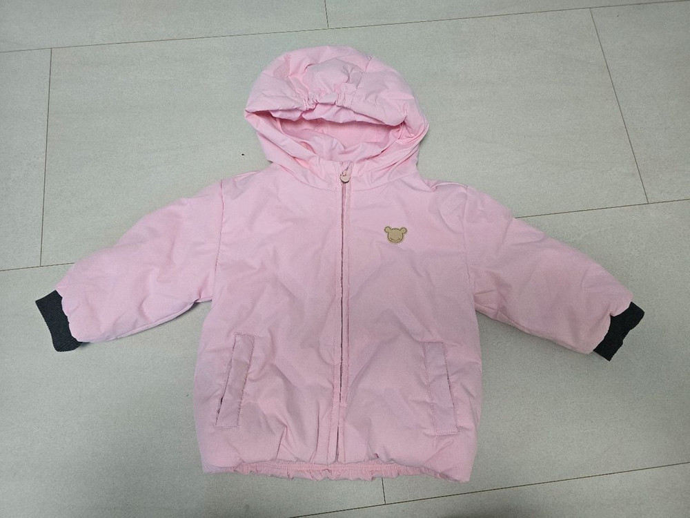 아가방 핑크 아기 패딩 점퍼 90--5