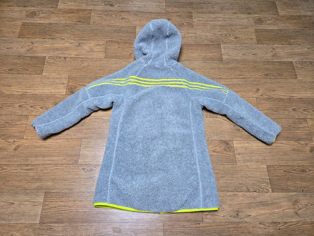 아디다스 여성 쉐르파 양면후드 롱코트 이미지