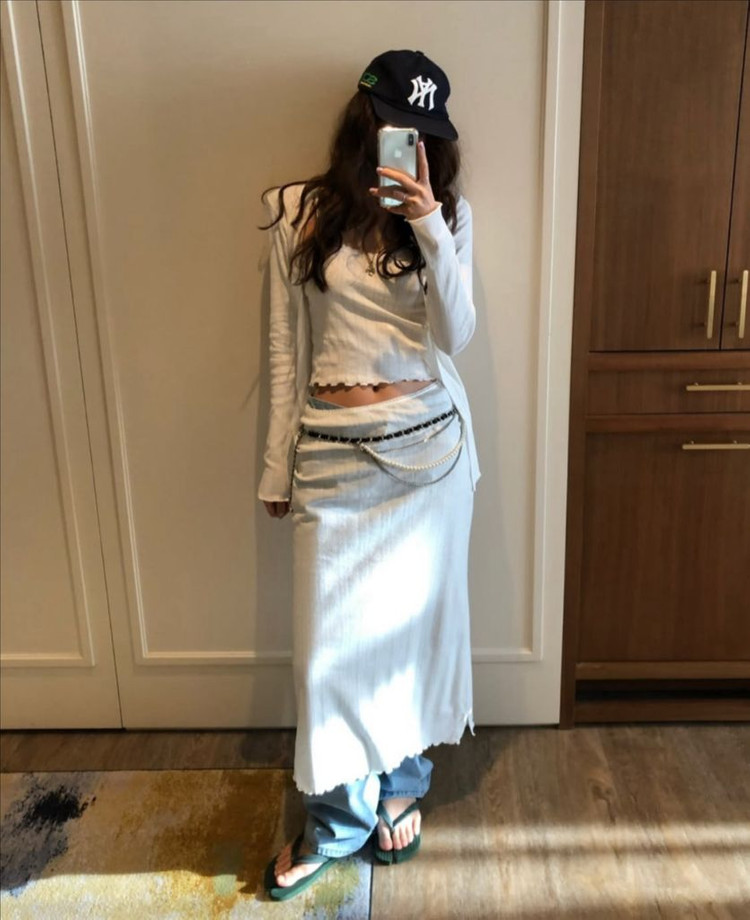 <새상품> 나시 가디건 스커트 세트 3color--0