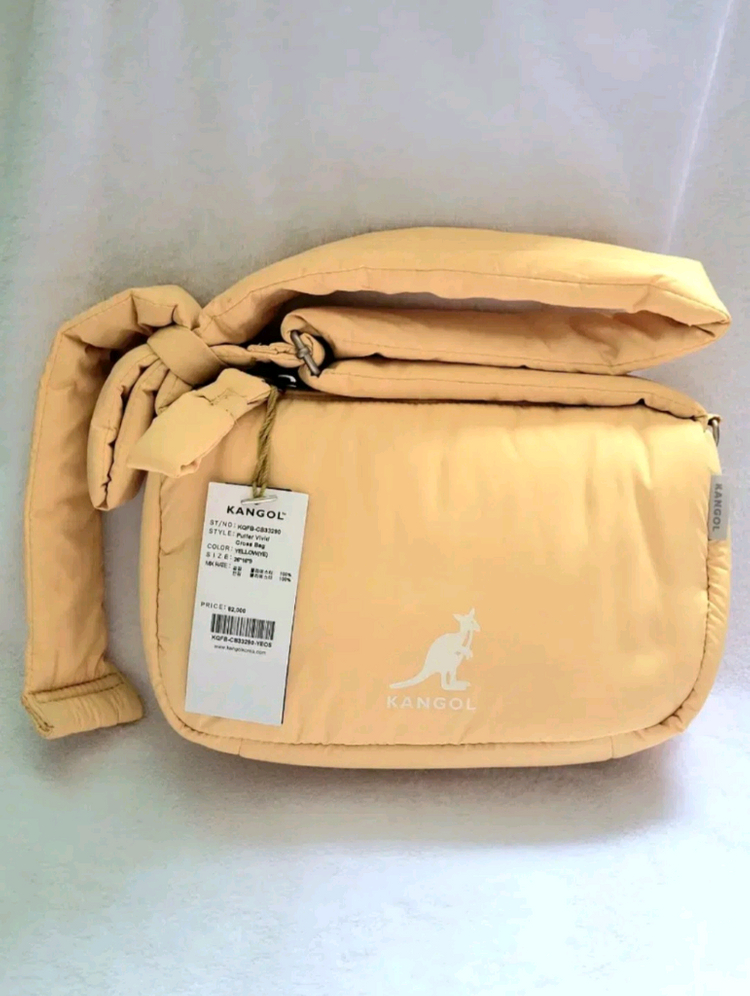 (새상품) 캉골 puffer vivid yellow 크로스백 이미지