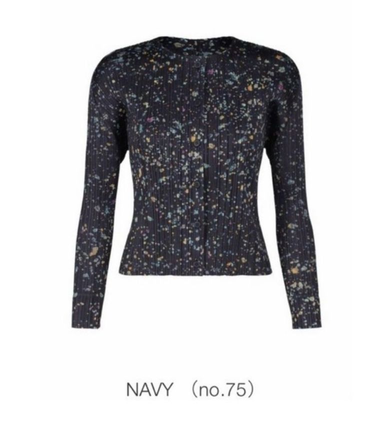 플리츠플리즈 인첸트 가디건 네이비--0