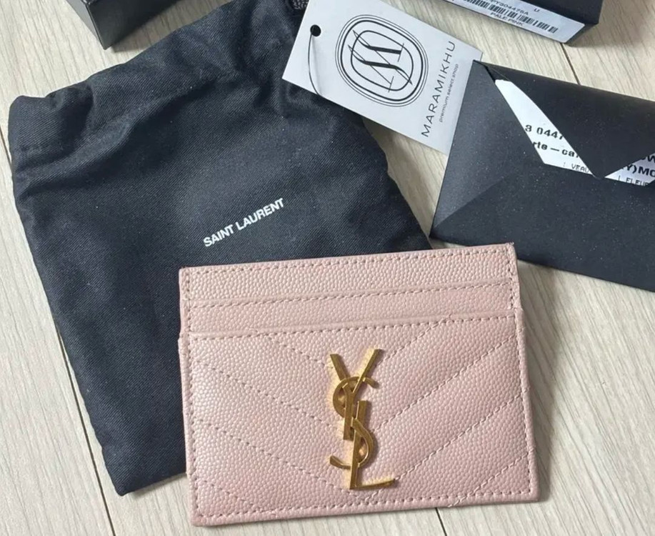 입생로랑 정품 카드지갑--0