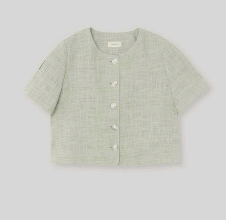 아카이브 제이투유 민트 트위드 반팔 자켓 / 코드유 타낫 레이지샵 더바넷 웨어웨더 르플레인 온트 시에 더위시 리즈--8