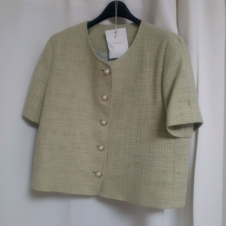 아카이브 제이투유 민트 트위드 반팔 자켓 / 코드유 타낫 레이지샵 더바넷 웨어웨더 르플레인 온트 시에 더위시 리즈--9