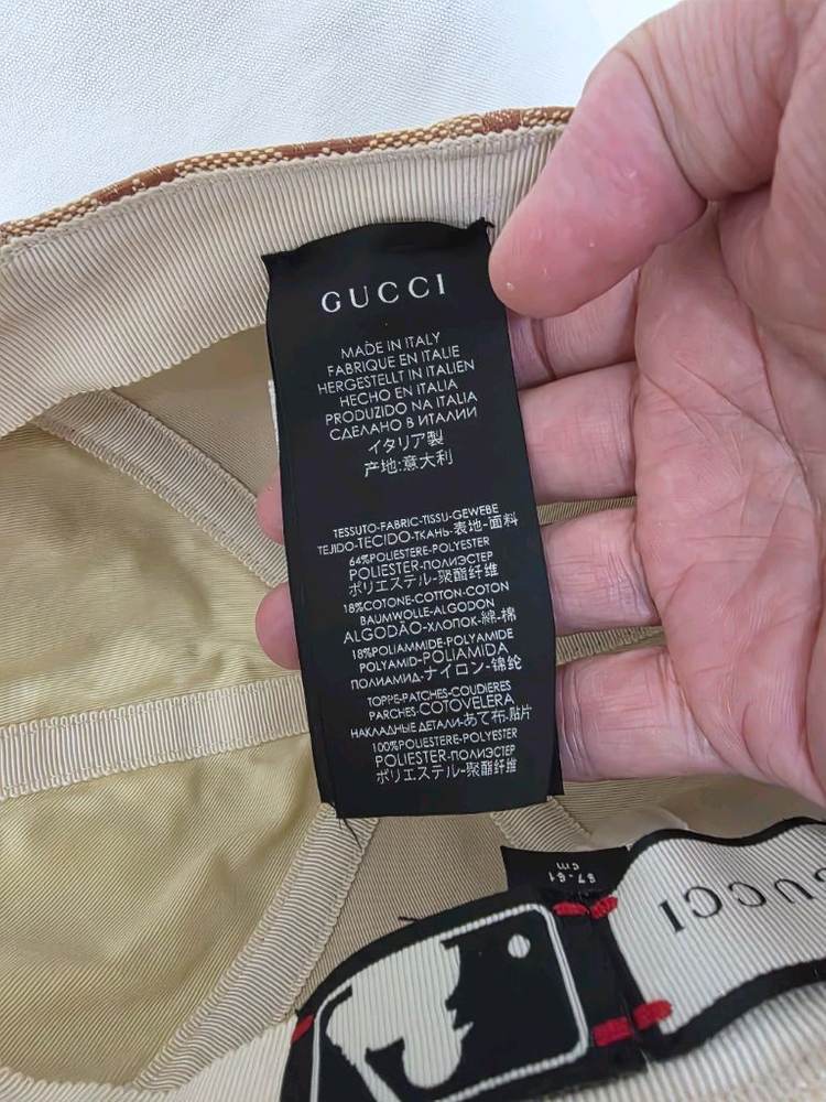 구찌 뉴욕 양키스 볼캡 모자 국내매장판 이미지