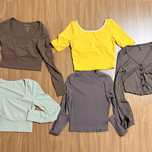 운동복 상의 5벌 일괄(BEBRAIN, 젝시믹스 외)