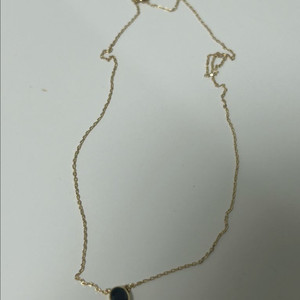 14k 천연 블루 사파이어 목걸이