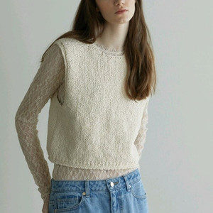 H8 에이치에이트 Sam knit vest 니트 베스트 natural 색상