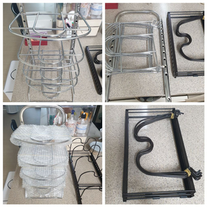 주방 후라이팬 냄비 정리대 길이 조절가능 거치대 이미지