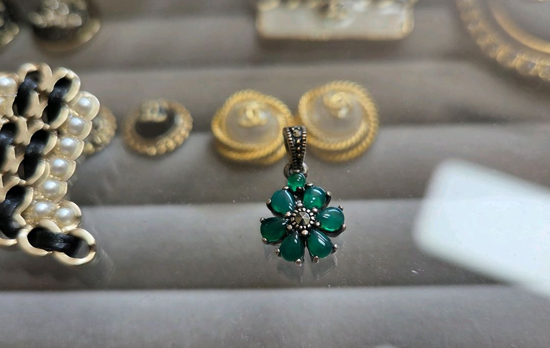 천연 원석실버 은 팬던트 수공핸드메이드제작--2