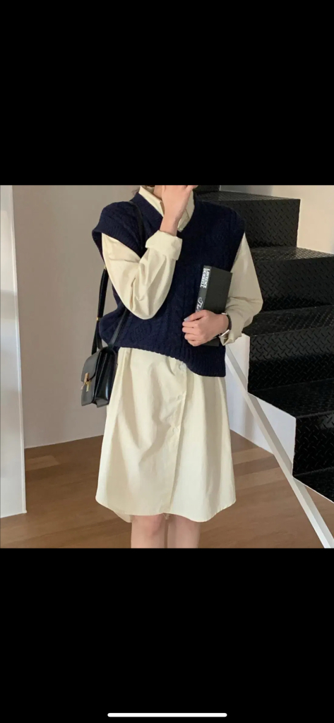 [F] 쇼퍼랜드 꽈배기 니트 조끼 아이보리--2